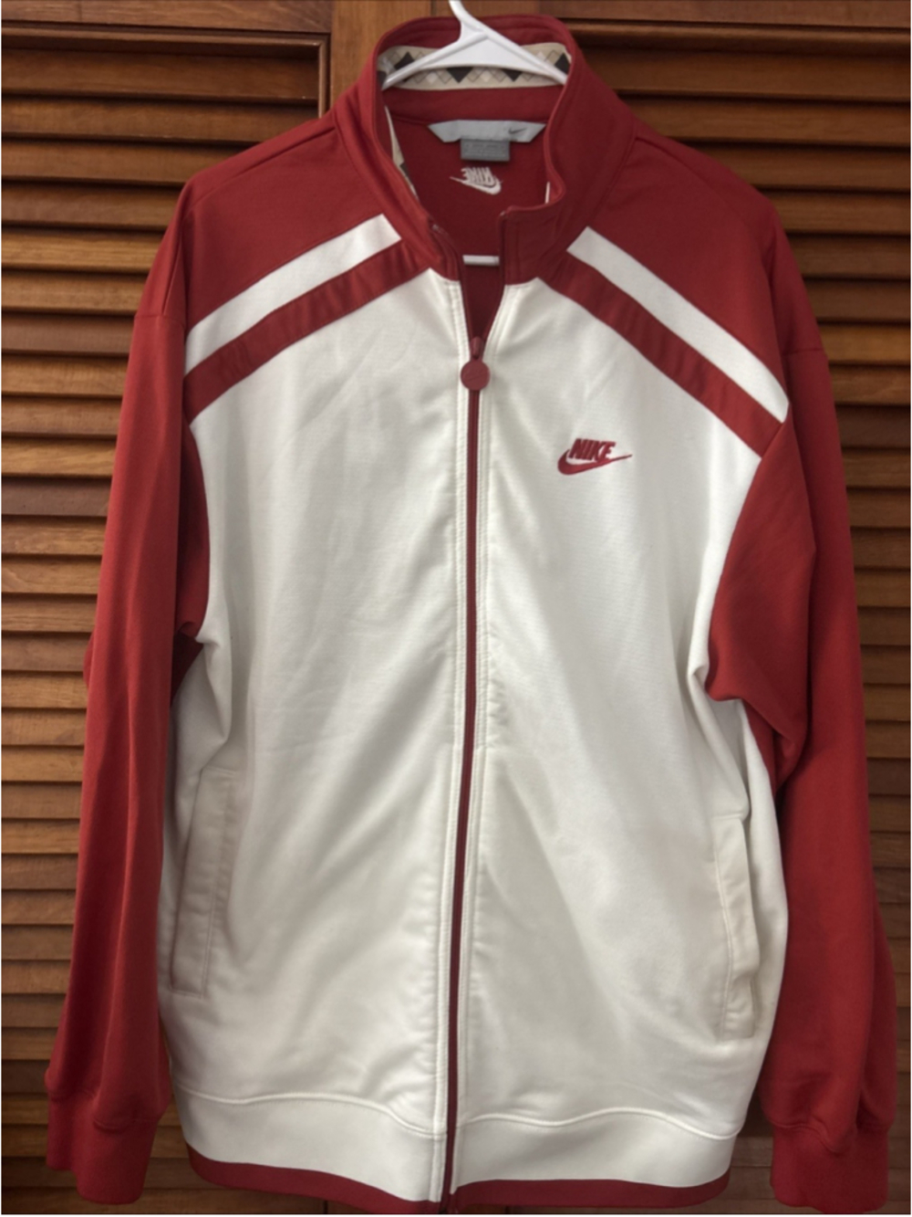 Nike Gray Tag Track Jacket Size Large Embroidered Full Zip Vintage Adult Medium